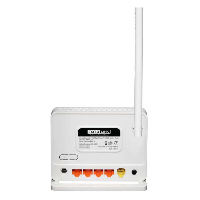 TotoLink ND150 150Mbps Wireless N ADSL 2/2+ Modem Router lisconet.com